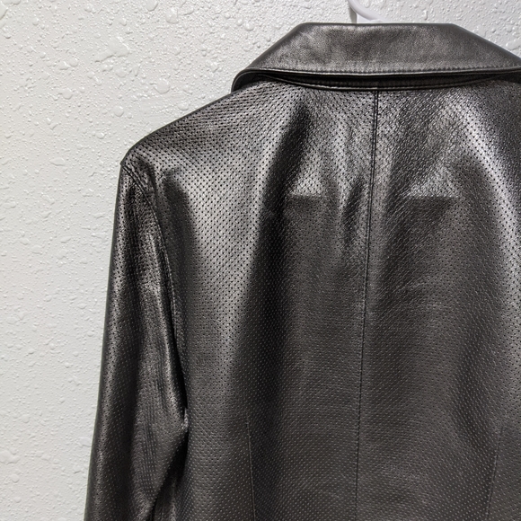 Nicola Berti - Large Perforated Leather Jacket - Picture 6 of 6